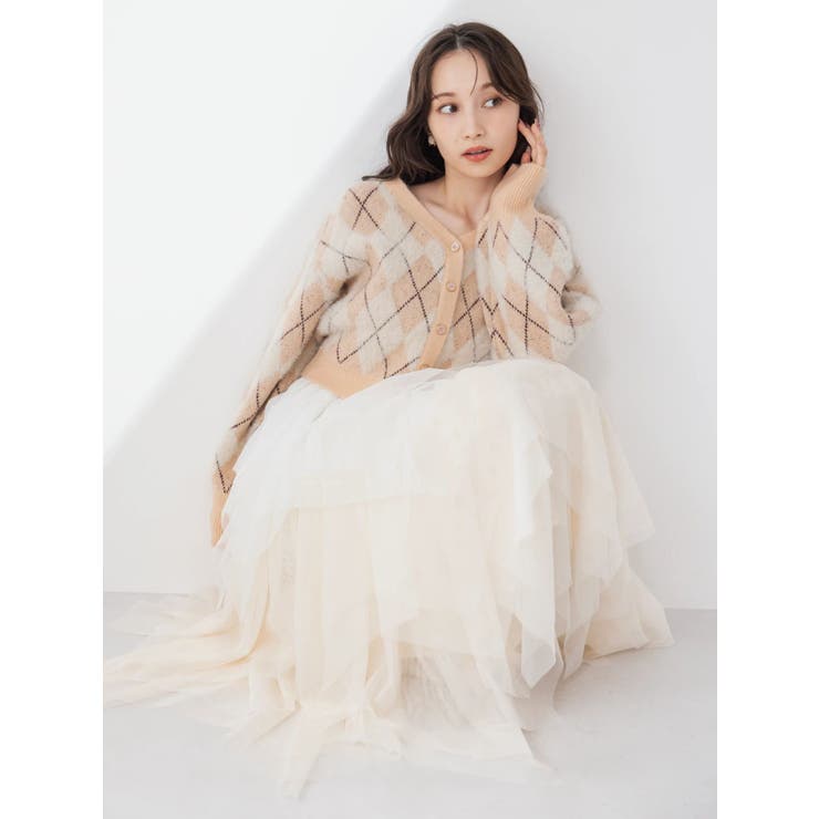 ヘムティアードチュールスカート | dazzlin | 詳細画像4 