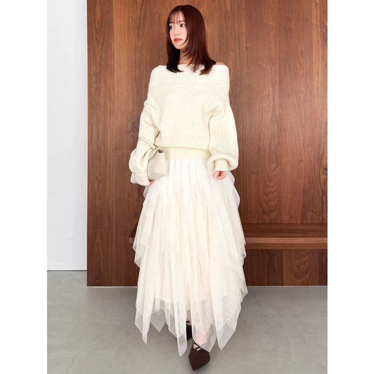 ヘムティアードチュールスカート | dazzlin | 詳細画像8 