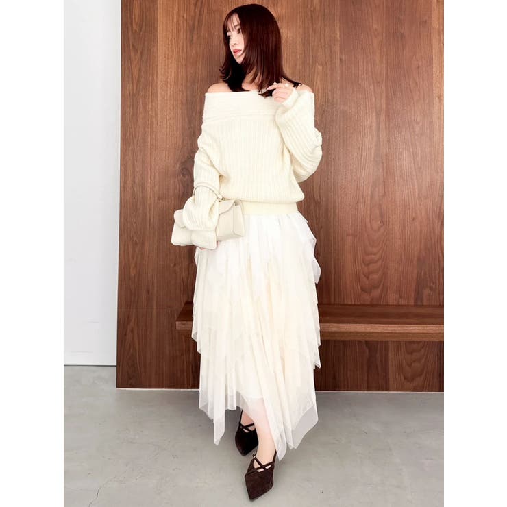 ヘムティアードチュールスカート | dazzlin | 詳細画像9 