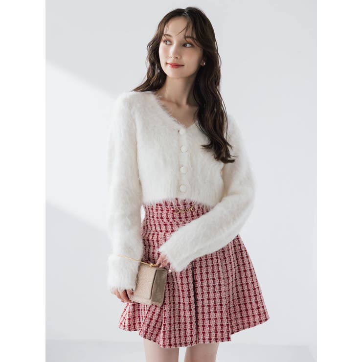 レッド | ビットマークフレアミニスカート | dazzlin