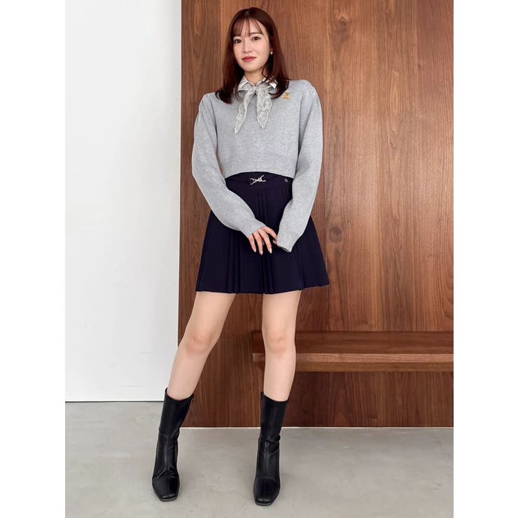 【POLO BCSコラボ】ベルトツキハイウエストプリーツミニスカート | dazzlin | 詳細画像19 