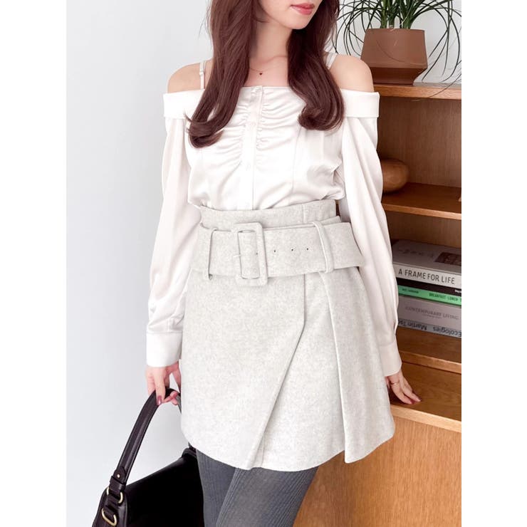 【久間田琳加コラボ】ビッグベルトコンパクトミニスカート | dazzlin | 詳細画像12 