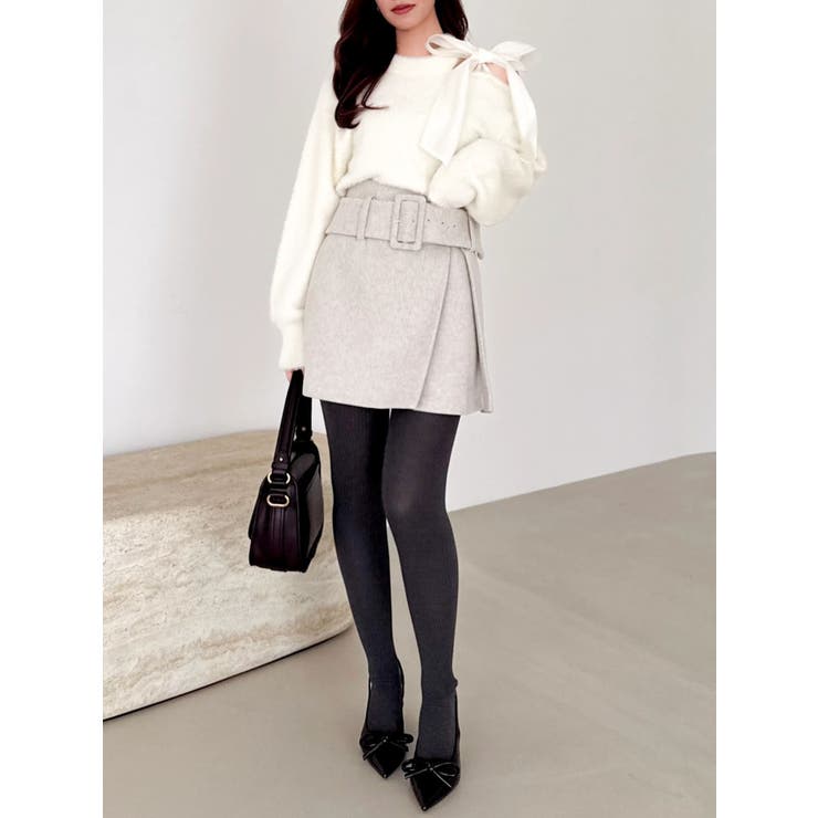 【久間田琳加コラボ】ビッグベルトコンパクトミニスカート | dazzlin | 詳細画像18 