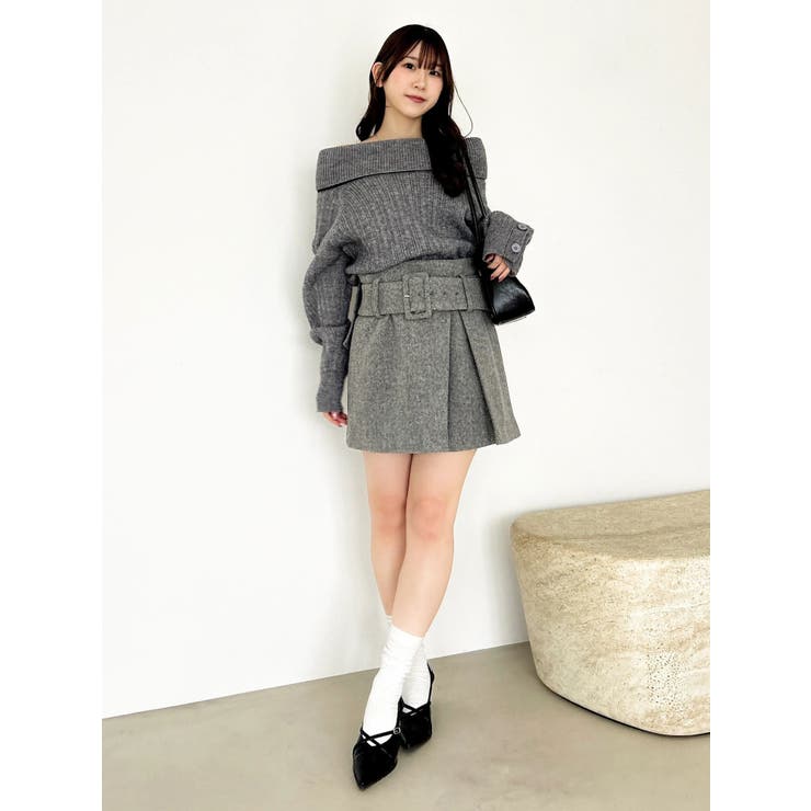 【久間田琳加コラボ】ビッグベルトコンパクトミニスカート | dazzlin | 詳細画像25 
