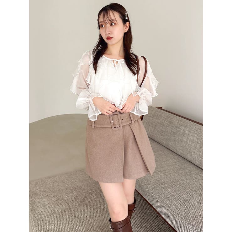 【久間田琳加コラボ】ビッグベルトコンパクトミニスカート | dazzlin | 詳細画像36 