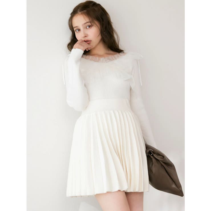 ニットプリーツミニスカート | dazzlin | 詳細画像2 