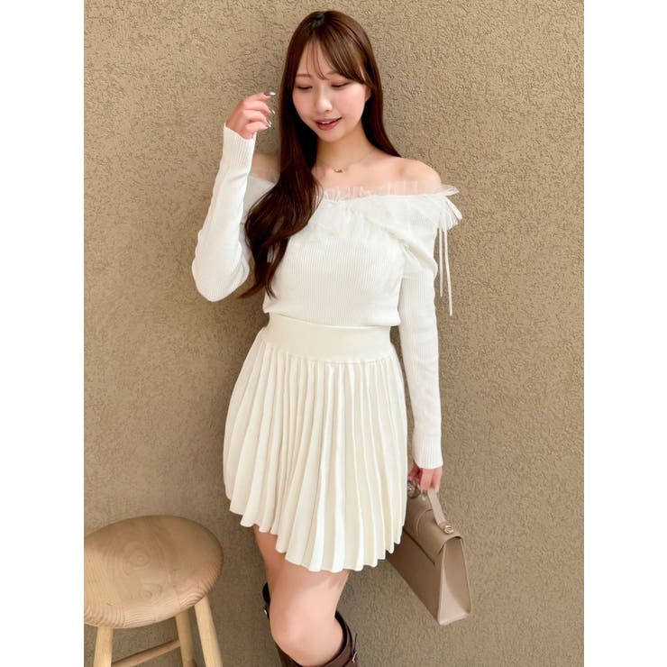 ニットプリーツミニスカート | dazzlin | 詳細画像5 