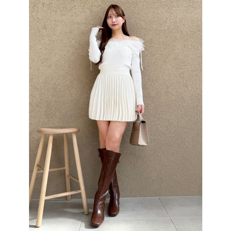 ニットプリーツミニスカート | dazzlin | 詳細画像7 