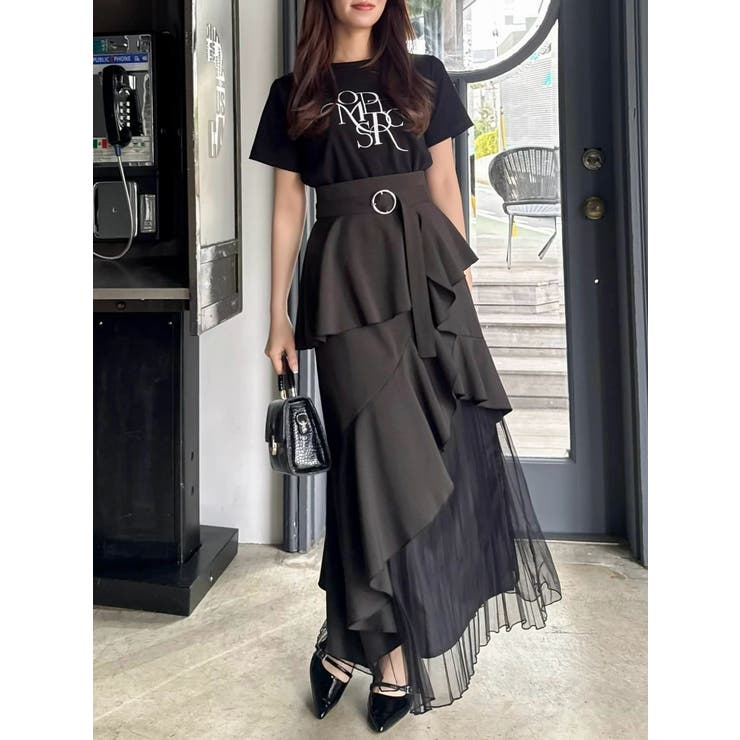 【追加生産分/新色追加】アシメプリーツマーメイドスカート | dazzlin | 詳細画像13 