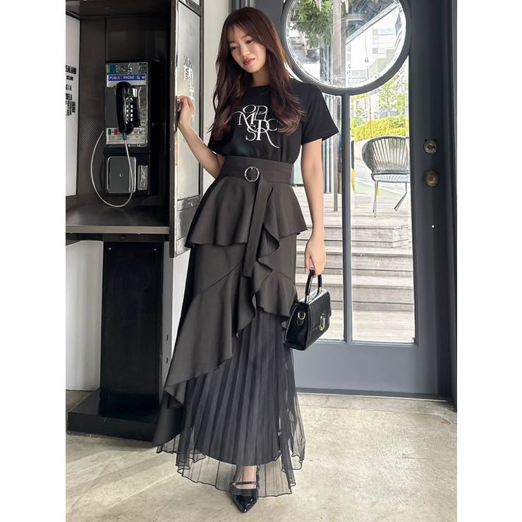 【追加生産分/新色追加】アシメプリーツマーメイドスカート | dazzlin | 詳細画像15 