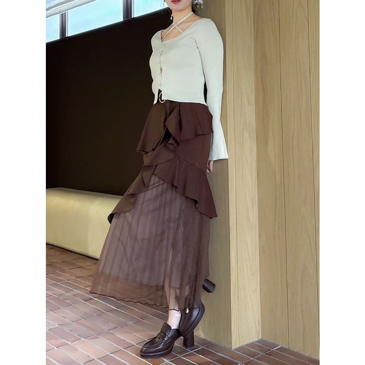 【追加生産分/新色追加】アシメプリーツマーメイドスカート | dazzlin | 詳細画像20 