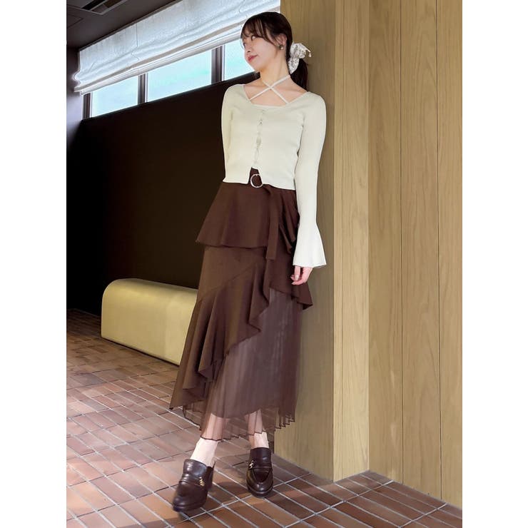 【追加生産分/新色追加】アシメプリーツマーメイドスカート | dazzlin | 詳細画像21 