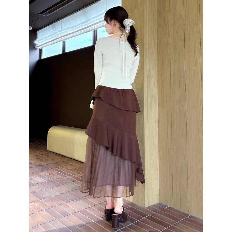 【追加生産分/新色追加】アシメプリーツマーメイドスカート | dazzlin | 詳細画像23 