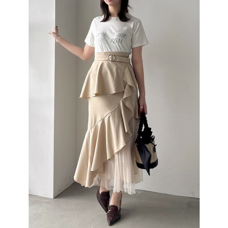 【追加生産分/新色追加】アシメプリーツマーメイドスカート | dazzlin | 詳細画像28 