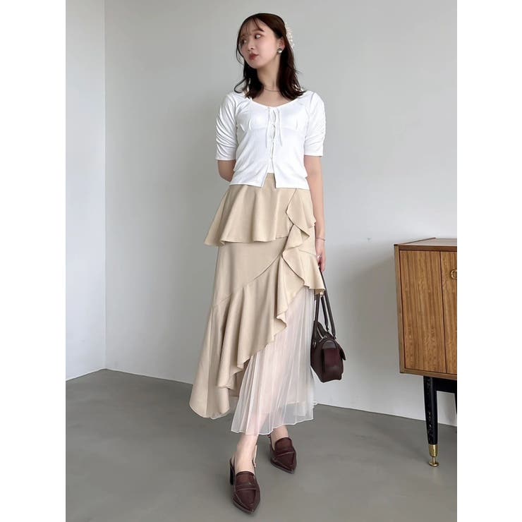 【追加生産分/新色追加】アシメプリーツマーメイドスカート | dazzlin | 詳細画像30 