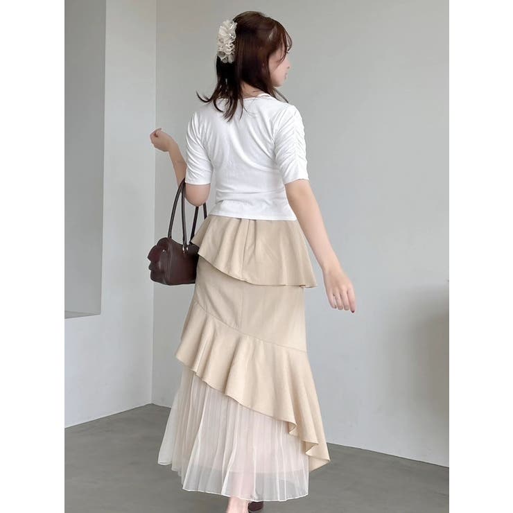 【追加生産分/新色追加】アシメプリーツマーメイドスカート | dazzlin | 詳細画像31 