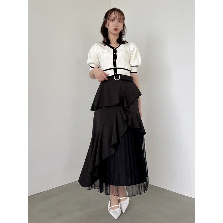 【追加生産分/新色追加】アシメプリーツマーメイドスカート | dazzlin | 詳細画像9 