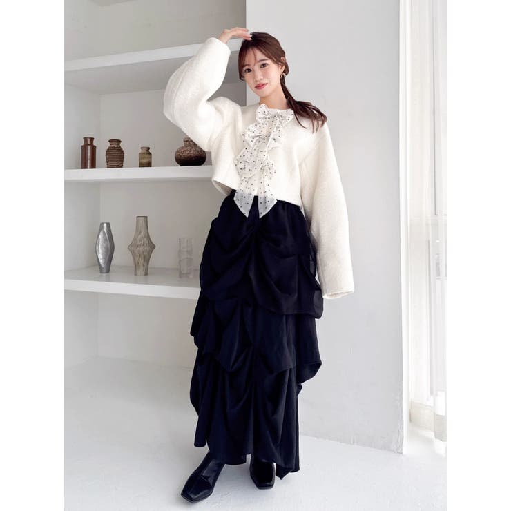 ランダムドレープタックスカート | dazzlin | 詳細画像10 