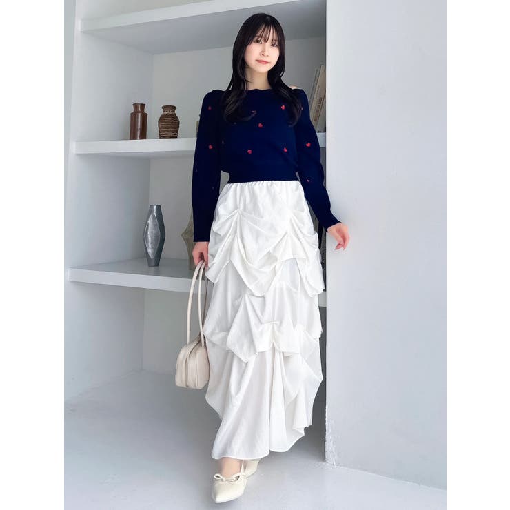 ランダムドレープタックスカート | dazzlin | 詳細画像9 