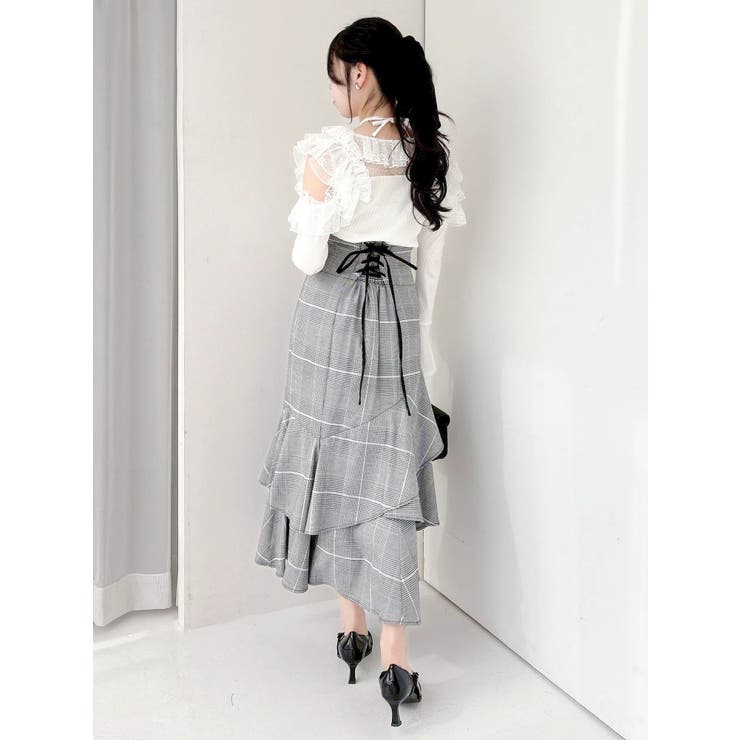 【再生産/新色追加】バックレースアップアシメマーメイドスカート | dazzlin | 詳細画像12 