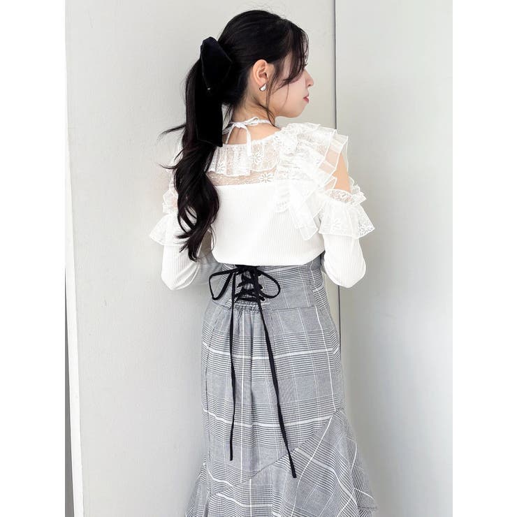 【再生産/新色追加】バックレースアップアシメマーメイドスカート | dazzlin | 詳細画像15 