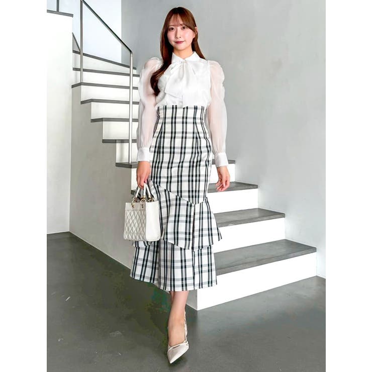 【再生産/新色追加】バックレースアップアシメマーメイドスカート | dazzlin | 詳細画像22 