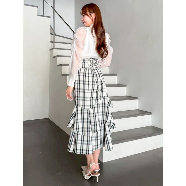 【再生産/新色追加】バックレースアップアシメマーメイドスカート | dazzlin | 詳細画像23 