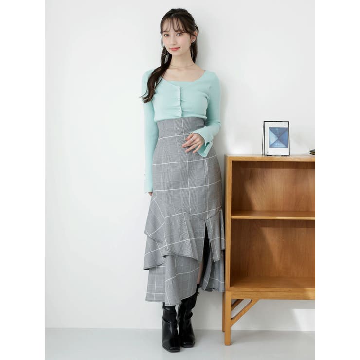 【再生産/新色追加】バックレースアップアシメマーメイドスカート | dazzlin | 詳細画像3 