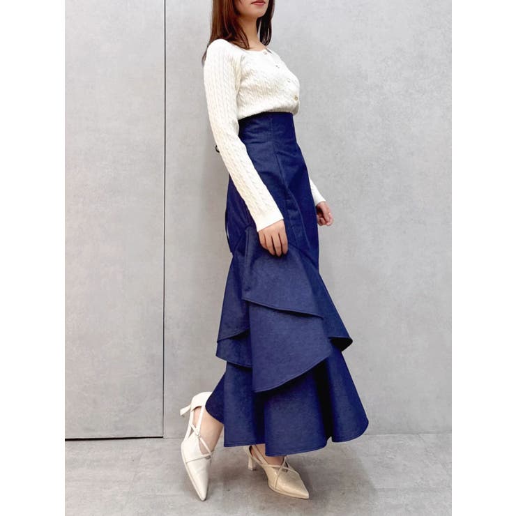 【再生産/新色追加】バックレースアップアシメマーメイドスカート | dazzlin | 詳細画像37 