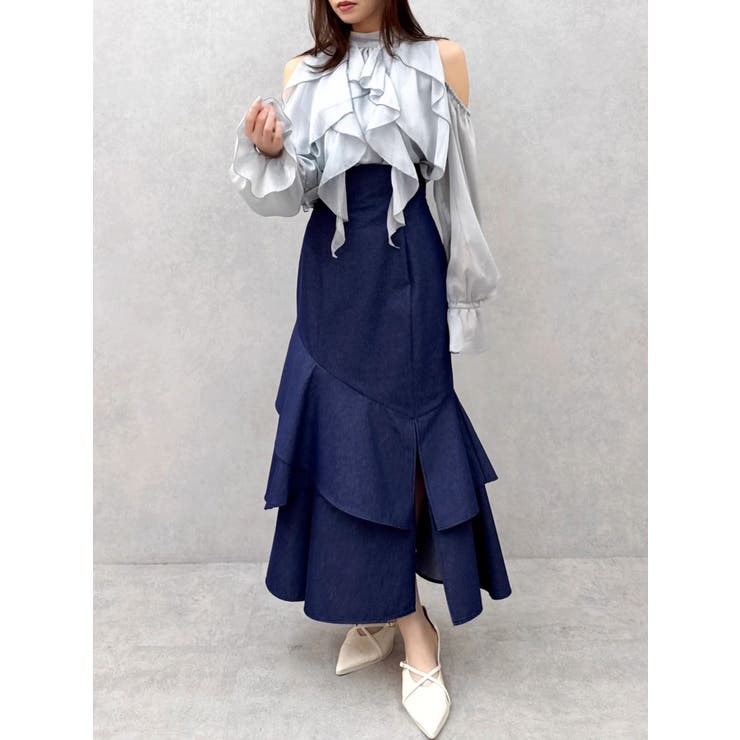 【再生産/新色追加】バックレースアップアシメマーメイドスカート | dazzlin | 詳細画像39 