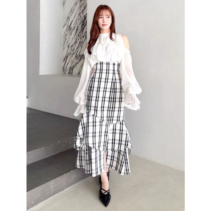 【再生産/新色追加】バックレースアップアシメマーメイドスカート | dazzlin | 詳細画像44 