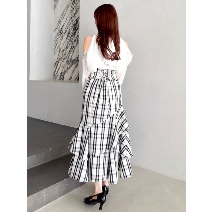 【再生産/新色追加】バックレースアップアシメマーメイドスカート | dazzlin | 詳細画像47 