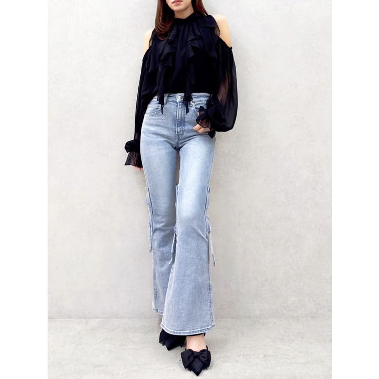 バックリボンフルイドパンツ | dazzlin | 詳細画像22 