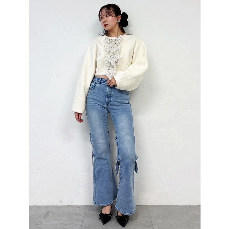 バックリボンフルイドパンツ | dazzlin | 詳細画像25 