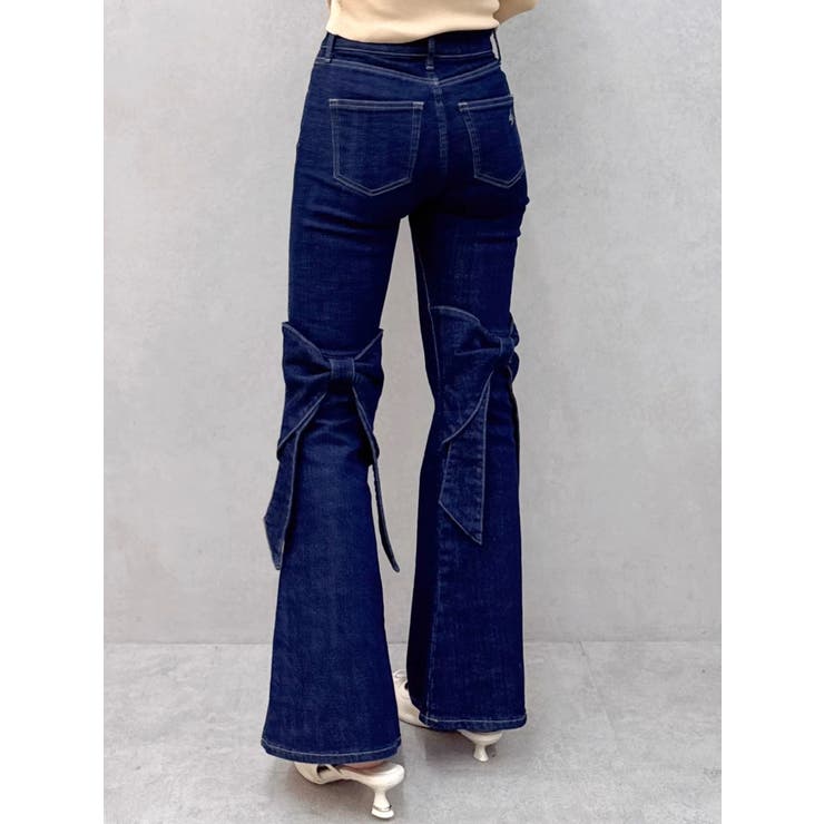 インディゴ | バックリボンフルイドパンツ | dazzlin