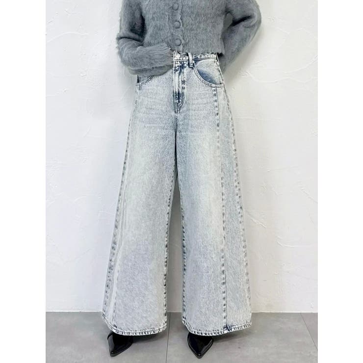 スイッチングワイドデニムパンツ | dazzlin | 詳細画像1 