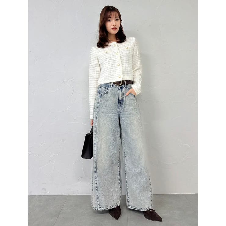 スイッチングワイドデニムパンツ | dazzlin | 詳細画像24 