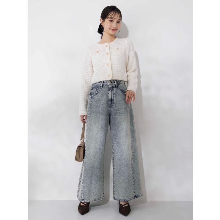 スイッチングワイドデニムパンツ | dazzlin | 詳細画像3 