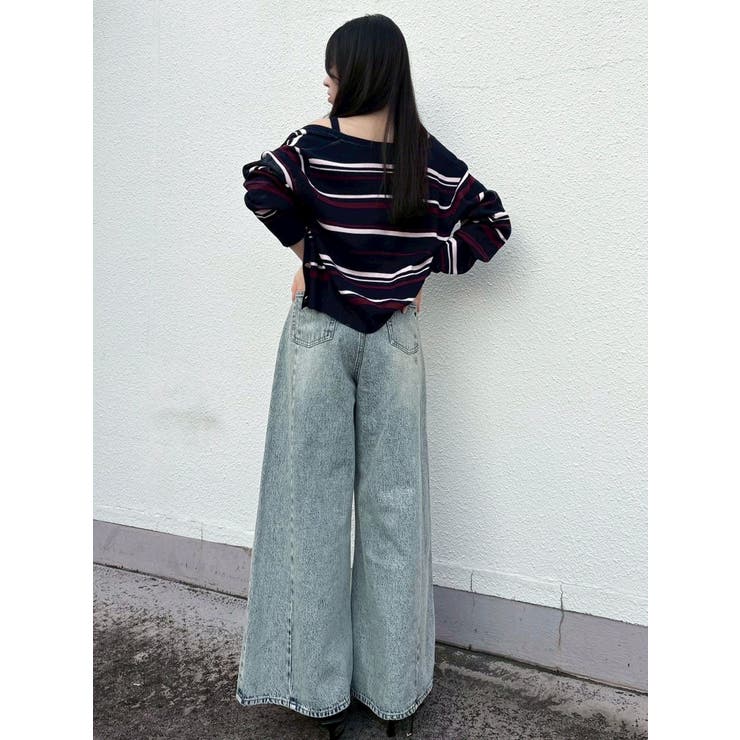 スイッチングワイドデニムパンツ | dazzlin | 詳細画像32 