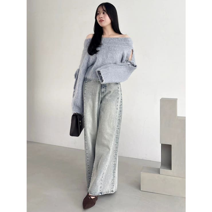 スイッチングワイドデニムパンツ | dazzlin | 詳細画像40 