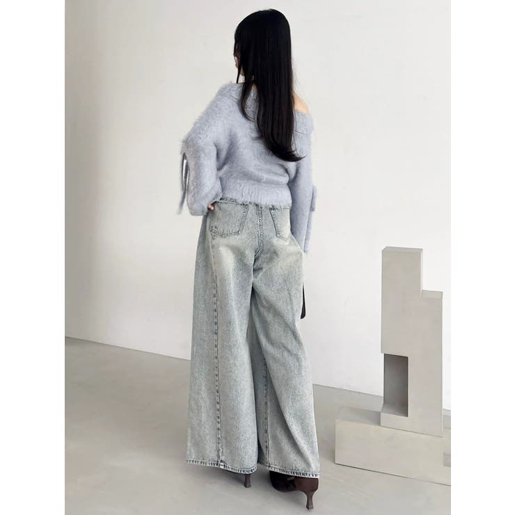 スイッチングワイドデニムパンツ | dazzlin | 詳細画像41 