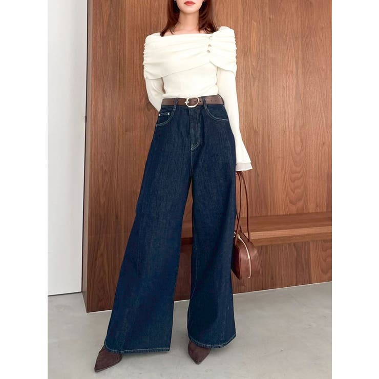 スイッチングワイドデニムパンツ | dazzlin | 詳細画像49 