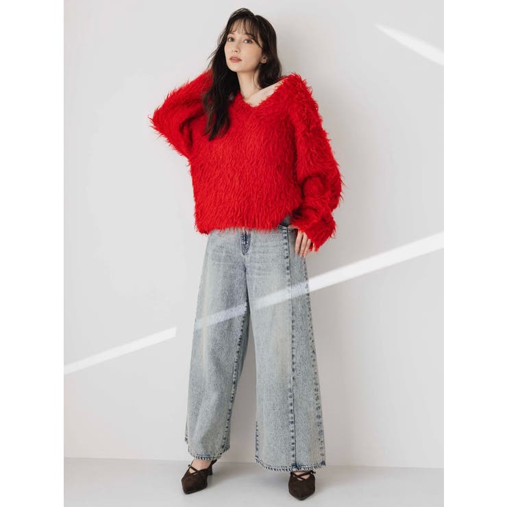 スイッチングワイドデニムパンツ | dazzlin | 詳細画像7 