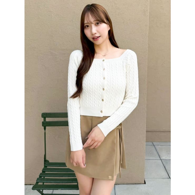 ミニケーブルスクエアニットトップス | dazzlin | 詳細画像12 