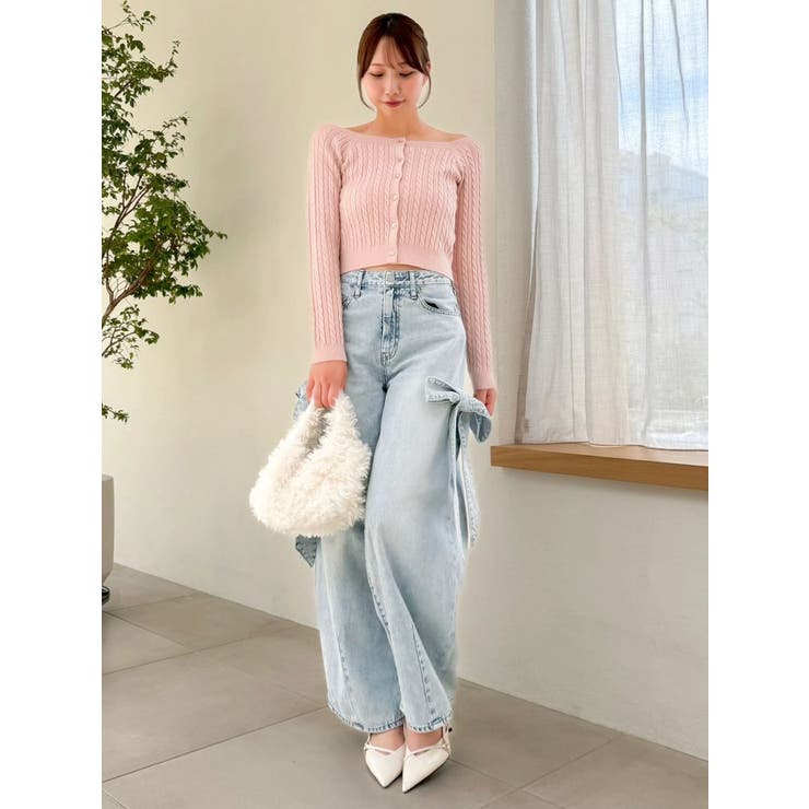 ミニケーブルスクエアニットトップス | dazzlin | 詳細画像18 