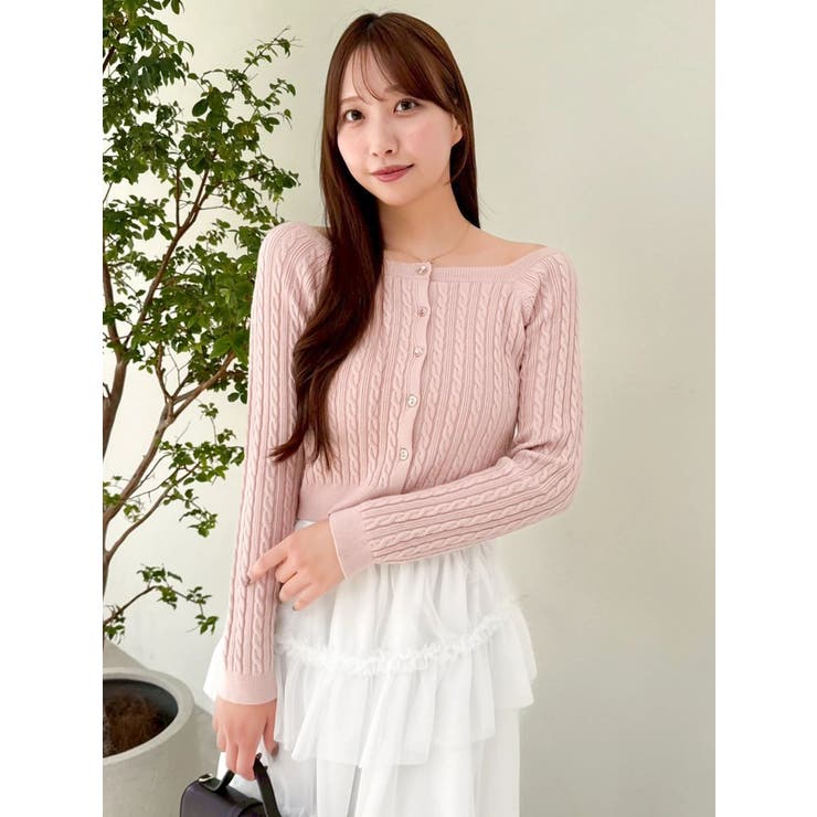 ミニケーブルスクエアニットトップス | dazzlin | 詳細画像20 