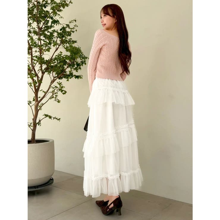 ミニケーブルスクエアニットトップス | dazzlin | 詳細画像23 