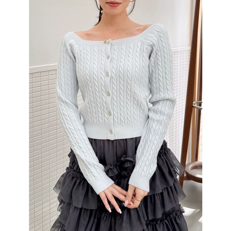 ミニケーブルスクエアニットトップス | dazzlin | 詳細画像29 