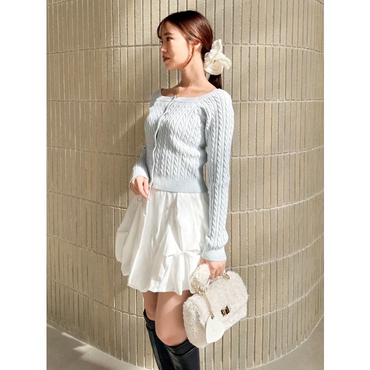 ミニケーブルスクエアニットトップス | dazzlin | 詳細画像33 