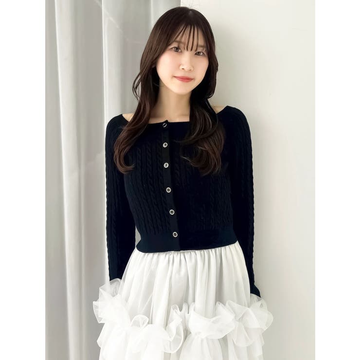 ミニケーブルスクエアニットトップス | dazzlin | 詳細画像38 